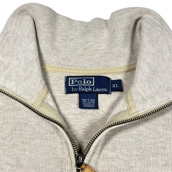 Polo Ralph Lauren Estate-Rib Quarter-Zip Pullover Sweater Sz XL Cotton Cream - Picture 3 of 6